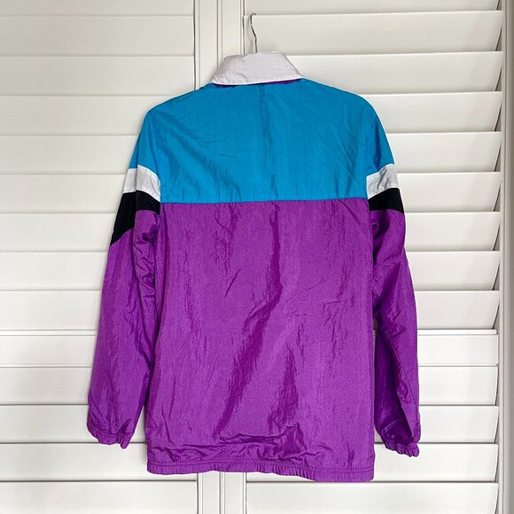 Vintage 90s Umbro Purple/Black/Blue Colorblock Windbreaker Mens Size Small - Picture 4 of 7
